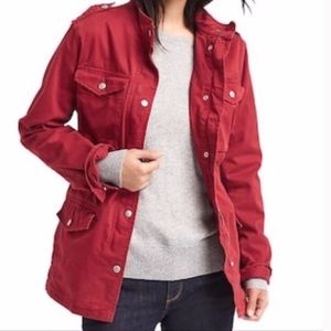 GAP Utility Button Front Red Jacket NWOT
